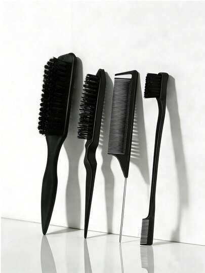 1 pezzo Spazzola per barba e capelli con olio per uomo, spazzola per barba a manico lungo, pettine e spazzola per capelli, colore unito, spazzola per capelli per stirare i capelli, pettine per la cura e lo styling della barba da uomo, pettine leopardato, spazzola per capelli leopardata, accessori per lo styling con accessori per la coda di cavallo