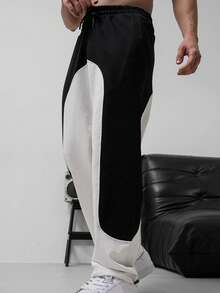 Men's Retro Banknote Print Summer Pants - Black - View 4