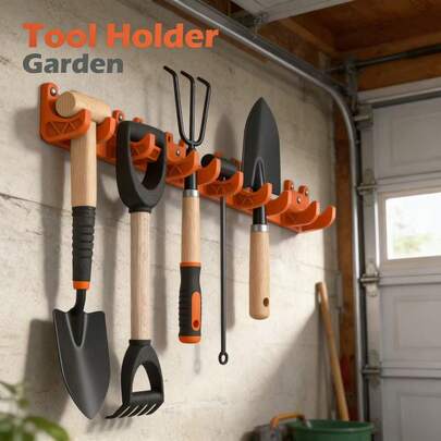 [Wieszak na narzędzia montowany na ścianie] 5 wieszaków na narzędzia ogrodowe z haczykami o średnicy 35 mm do miotły/łopaty/grabi, kompatybilnych z narzędziami z długim trzonkiem. Wieszak ścienny ze śrubami zapewniającymi montaż. Przechowywanie łopaty, organizer ścienny, minimalistyczny wieszak, kompaktowe przechowywanie.