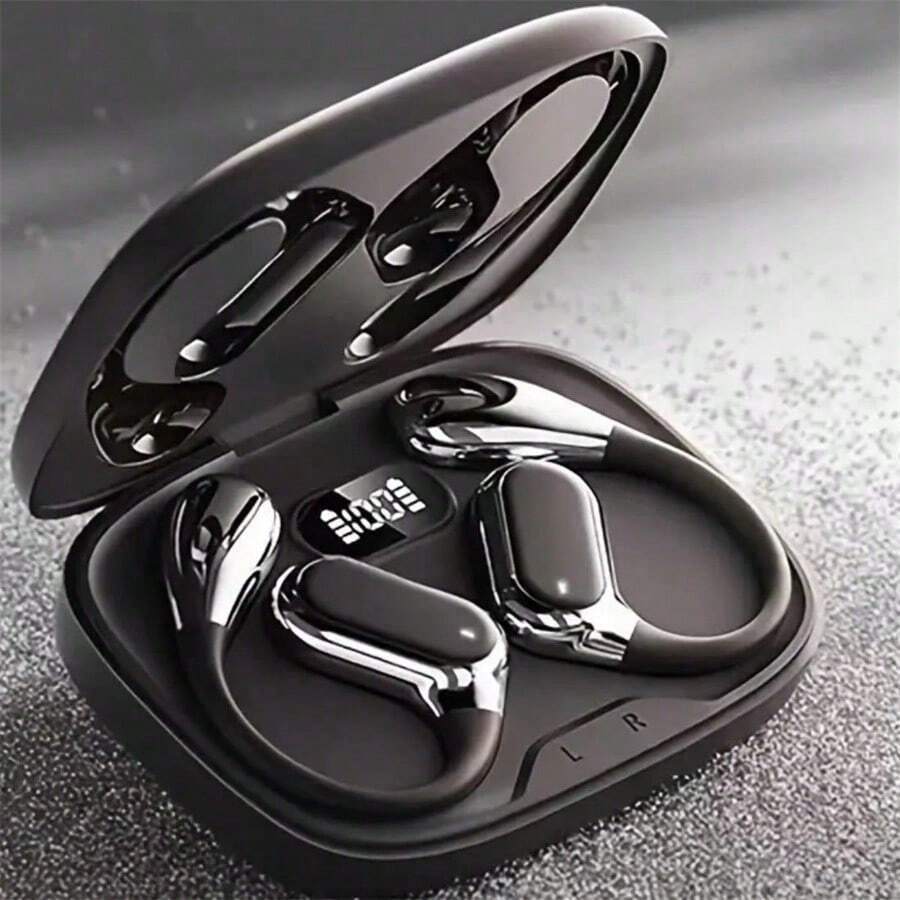 无线耳机，无线挂耳式耳机，LED显示屏功能，超长续航。这款数字显示无线耳挂耳机是馈赠佳品。 - 查看 1