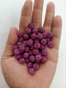 50颗10毫米粘土钻球手工散珠DIY手链项链串珠饰品配件 - 50個滿鑽陶泥珠 - 查看 13