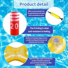 Pool Games Set-8 Inflatable RingsInflatable Basketball Hoop Cactus Toss Game Cross Toss Game and 2 Inflatable Small Basketballs-Perfect Water Toys for Teens and Adults - Multicolor - Ver 4