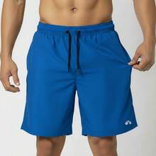 Kit Of 2 Men's Lightweight Tactel Shorts, Quick-Drying, Comfortable For Training And Everyday Wear - AZUL REAL/BLANCO - Ver 6