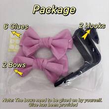 AD High-End Fashionable Leather Bowknot Multi-Function Car Seat Back Hook - Black Rod Powder - View 4