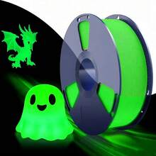 Cuộn dây nhựa PETG phát sáng trong bóng tối 1kg/2.2LB, độ sáng cao và thời gian phát sáng lâu, độ chính xác kích thước +/- 0.02mm, dây nhựa in 3D phát sáng màu xanh lá cây, xanh dương và vàng. - Xem 2
