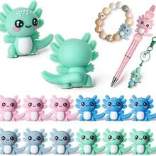 12pcs/Set Cute Silicone Dinosaur Beads, Suitable For Pen, Bracelet, Keychain Crafts (Not Mixed, 1 Set Teddy Bear, 1 Set Hedgehog) - Multicolor - View 13