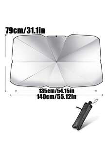 Foldable Car Sun Shade, Front Windshield Sunshade, Easy Storage, Heat Insulation, Suitable For Frequent Drivers And Taxi Drivers, Effective Sun Blocking, Fits Various Car Models, Essential Car Accessory - Multicolor - View 15