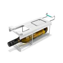 Joseph Joseph FridgeStore - Botella de almacenamiento plegable debajo del estante y soporte para vino ahorra espacio se adapta a estantes de 13 a 18 pulgadas de profundidad - Blanco - Ver 7