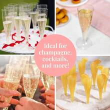 10/25/50 PCS Clear Gold Dust Bubble Cups, [Reusable] 4.5 Oz Clear Party Glasses, Perfect For Parties, Weddings And Large Celebrations. - View 11