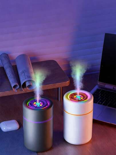 1个7色变色香薰加湿器，智能车载香氛扩散器 - 适用于卧室、书桌、办公室 | 圣诞节、万圣节、生日的完美礼物