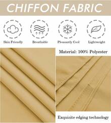 Bridal Wedding Chiffon Shawl Shrug With Arm Hole Bridesmaid Cover Up Evening Party Summer Shawl - 芥末黃 - 查看 5