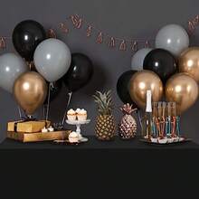 16 Pack Black Plastic Tablecloth for Rectangle Tables Premium Decorative Black Disposable Table Cloths for Parties Bulk Rectangle Party Table Cover for Birthday Wedding Anniversary 54 x 108 Inch - Negro - Ver 3