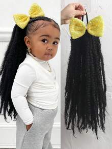 1件20英寸手工编织非洲假发，合成纤维材质，蓬松度高，适合女孩日常佩戴 - 自然黑 - 查看 14