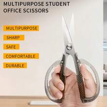Multi-Purpose Household Scissors, Stainless Steel Heavy Duty Office Shears, Student Craft Sewing Scissors, Rust & Corrosion Resistant, Sharp & Durable - Tenglong - View 1