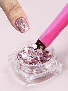 1支多功能三合一法式美甲刷，适用于UV凝胶美甲、精细美甲、卸甲、涂指甲油等，是美甲沙龙DIY设计美甲工具的理想之选。 - 彩色 - 查看 2