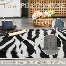 1PC  Zebra Stripe Pattern Print Design 5x7 Washable Area Rugs For Living Room Bedroom, Velvet Material Low-Pile Carpet Suitable For Indoor Outdoor High Traffic Areas,  Soft Texture Holiday Print Mat - A - Xem 10