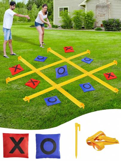 This Large Outdoor Chess Game Is Perfect For The Whole Family To Play. This Portable 3-In-A-Row Bean Bag Toss Game Is Great For Big Outdoor Lawns, Backyards, Camping Trips, And Party Events. It's Ideal For Carnivals, Outdoor Activities, Beach Parties, Holiday Gatherings, And Birthday Celebrations.
