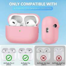 Keychain,Lanyard Compatible With AirPods Pro 2/3rd Gen 2022/2023/2025, Includes Soft Silicone Protective Case, Portable & Practical, Lightweight & Scratch-Resistant - Pink - View 4