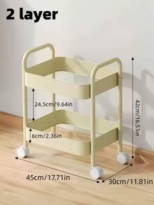 1-Piece Multi-Function Car With Carbon Steel And Metal, Which Is Movable And Has Strong Bearing Capacity, Is A Multi-Function Display Stand, Suitable For Snacks, Vegetables, Books, Cosmetics And Other Items, Equipped With Casters, Easy To Assemble, Suitable For Storage And Room Decoration In Kitchens, Bathrooms, Living Rooms, Study Rooms And Other Places, And Household Items. - Multicolor - View 12