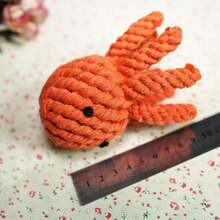 批发宠物棉绳玩具、狗用品、编织章鱼及章鱼玩具、小型犬磨牙清洁绳 - 橘色 - 查看 2