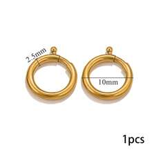 1/2 piezas Anillo de resorte redondo de acero inoxidable 304, hebilla de anillo con resorte chapada en oro con pasador de bola para hacer collares, pulseras y joyería DIY, hipoalergénico y resistente a la decoloración - Hebilla 1 - Ver 27