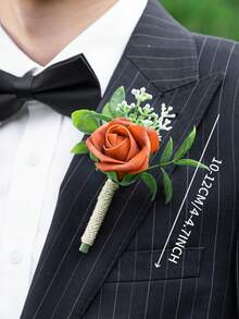 Artificial Rose Flower Wedding Bouquet, Spring Autumn Wedding Decor, Bride Bouquet, Bridesmaid Bouquet ,Photo Props ,Wedding Ceremony, Proposal, Wedding Corsage, Silk Rose Flower Bouquet, Wedding Bridal Shower Party, Office & Home Decoration,Summer,Beach - Multicolor - View 11