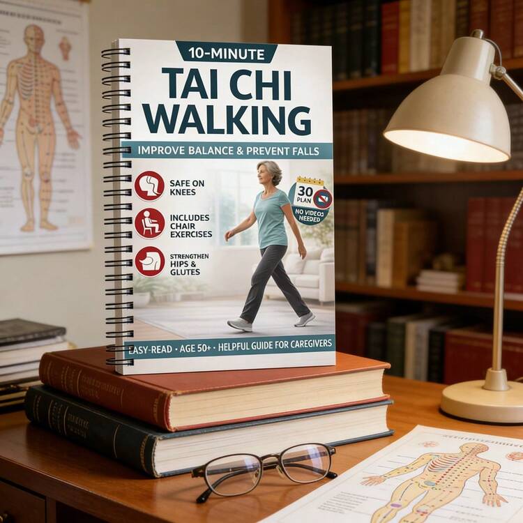 1 cuốn sách hướng dẫn tập Thái Cực Quyền đi bộ 10 phút, phù hợp cho người cao tuổi (từ 50 tuổi trở lên). Sách gáy xoắn hướng dẫn giữ thăng bằng và phòng tránh té ngã. Tăng cường sức mạnh cơ mông, có thể sử dụng cho đầu gối, bao gồm các bài tập ngồi trên ghế. 30 bài tập đọc đơn giản. Không cần video. Món quà hoàn hảo cho cha mẹ và người chăm sóc người cao tuổi. - Thái cực quyền - Xem 3