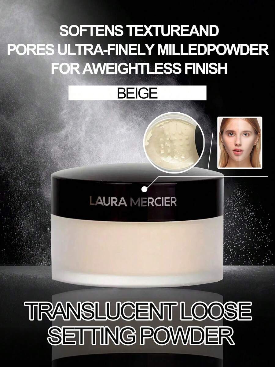 Laura Mercier 透明散粉 #透明色 29克/1盎司 | 持久控油定妆粉 | 轻盈配方,打造无瑕哑光妆效 | 持久定妆,不卡粉,不显细纹 - Translucent - 29g - 查看 1