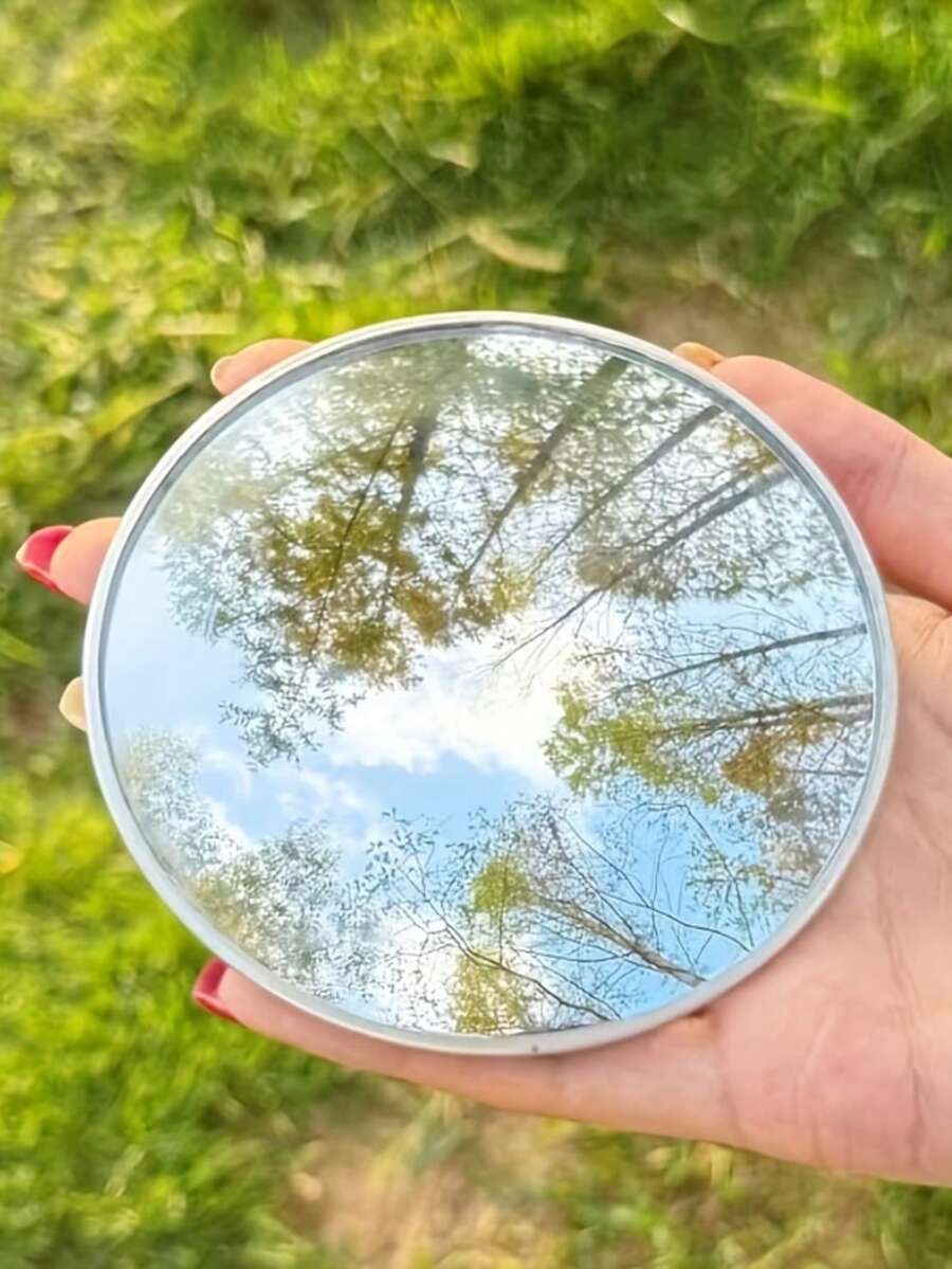 Esencial de Fotografía de Viaje - Espejo Redondo Portátil, Adecuado Tanto para Fotografía como para Registro, Disponible en Tamaños Grande y Pequeño. Diseño de Espejo Convexo, Ideal para Tomas de Ángulo Amplio. Un Regalo de Viaje Imprescindible para Amigos. Espejo, Accesorio para Selfies, Accesorio Portátil, Diseño Compacto, Imagen de Alta Definición, Creador de Contenido