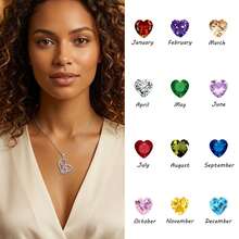 CIREY 1 chiếc vòng cổ hình trái tim đính đá Zirconia, kiểu dáng sang trọng và giản dị, mang phong cách Châu Âu và Mỹ, phù hợp làm quà tặng. - Nhiều màu - Xem 11