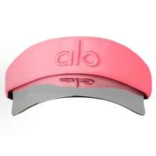 Alo Yoga Logo Sun Visor Hats For Women Wide Brim UV Protection Adjustable Large Golf Beach Cap Packable Travel Sport Visor - Dưa hấu đỏ - Xem 2