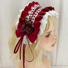 Original Handmade Hairband Detachable Rabbit Sheep Ears Lolita Flower Fairy Small Items Cosplay Costume Women Hair Accessories - Multicolor - View 13
