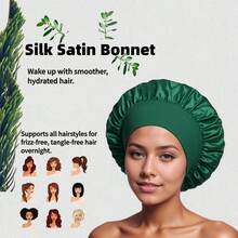 1/2 pièces Éponge de filet africain avec bonnet de douche, éponge de bain exfoliante, bonnet de douche en satin doux et brosse pour le corps, convient pour une utilisation quotidienne pour hommes et femmes, accessoires de salle de bain portables pour voyages, bonnet de douche en double couche de soie, cadeau SPA - vert - Voir 7