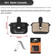 Pastillas de freno semi-metálicas para bicicleta de montaña WEST BIKING, adecuadas para frenos de disco hidráulicos XT Magura, accesorios para bicicleta de carretera - Negro - Ver 13