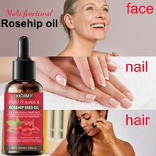Xioimy 30毫升天然纯玫瑰果按摩油，深层滋养肌肤，天然植物油，适用于按摩、护肤、刮痧、沐浴、面部、身体、指甲、头发、睫毛护理 - 數量 - 查看 2