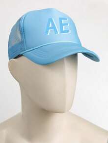 Personalized Baseball Cap, Shadow Letter Pattern Trucker Hat, Customizable Initial, Custom Bridal Party Favor, Bachelorette Party Gift - Multicolor - View 2