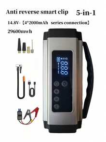 3000A Portable Car Jump Starter With Air Compressor - 12V Battery Booster, LED Indicators, USB Fast Charging Output, Multi-Protection, Includes Jump Cables, Air Pump And Car Adapter - Multicolor - View 15