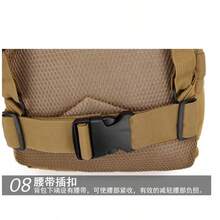LUPU Mountain Backpack For Camping, Hiking, Outdoor Activities, Multifunctional Travel Backpack, Multipurpose, Relieves Shoulder Pressure, Large Capacity, Multi-Layer Partition, Durable - Khaki - View 9