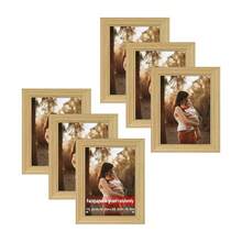 6pcs Classic Fashion Picture Frame Set, Multi-Color Frames, Horizontal & Vertical Display, Fits 3.5x5", 4x6", 5x7", 6x8", 8x10" Photos Or Artwork, Suitable For Personal Portraits, Landscapes, Illustrations, Photo Wall, Growth Records, Family Albums (Photo Paper Randomly Included) - 6Pcs - 查看 14