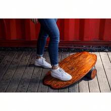 tabla de equilibrio - entrenador de equilibrio, entrenador de estabilidad, core, uso sobre losa, no resbala. BOB BOARD NATURAL (Roller 12, Flat, Natural) - por defecto - Ver 6