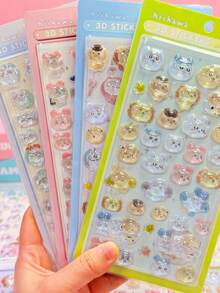 2nd Generation Gigi Kawaii Water Drop Stickers, Pet Stress Relief Crystal Stickers, 3D Relief Stickers, Bubble Stickers, PP Stickers, Internet Celebrity Same Style, Flash Dynamic, Collectible Stickers, Reward Stickers - Multicolor - View 7