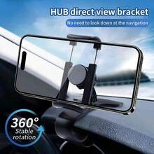 Car Phone Holder Mount, Dashboard Clip Mount With 360° Rotation, Single-Hand Operation & Anti-Slip Silicone Pad, Universal Car Phone Stand Compatible With All Smartphones For Driving & Navigation - Multicolor - View 7