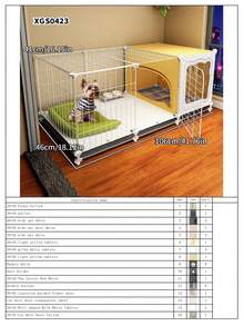 小型宠物笼别墅，带可拆卸托盘，室内犬笼，适合博美犬、柯基犬、泰迪熊犬等小型犬，也适合迷你兔、幼犬、小型动物。 - 拼接款 - 查看 19