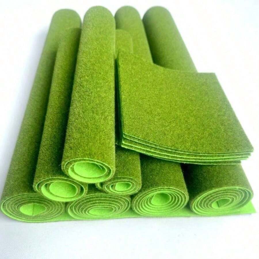 5件組迷你可重複使用可水洗草墊，適用於倉鼠、兔子，亦可用於倉鼠籠裝飾，人工草墊適用於倉鼠、小鼠及小型寵物棲息地 - 查看 1
