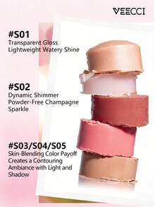 VEECCI 保湿棒、高光棒、保湿提亮、3D立体塑形棒、自然保湿肌肤 - #S01 White Moonlight - 查看 3