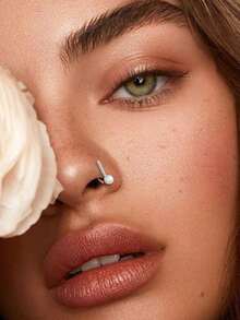 1 chiếc khuyên mũi ngọc trai tối giản bằng bạc Sterling S925, thích hợp để đeo hàng ngày, đi du lịch hoặc làm quà tặng. - đơn - Xem 3