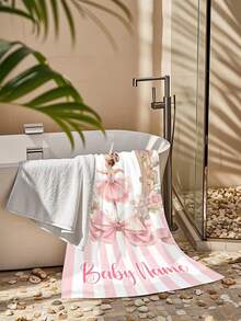 1pc Personalized Kids Beach Towel,Summer Birthday Gift For Kids,Summer Vibes,Girls Beach Trip,Custom Beach Towel,Swimming Pool,Beach Decor - Multicolor - View 8