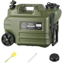 7.4 Gallon Water Jug, 28L Portable Water Container With Wheel & Pull Handl, Spigot, Cleaning Brush, Detachable Hose & Extra Lid, B-PA-Free Camping Hydration Canteen, Outdoor Tank Storage PE - Green - Army Green - View 10
