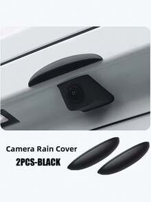 2pcs/Set Car Rearview Mirror Rain Guard, Thickened & Widened Edge - Matte Finish Rain Camera Protector, Auto Decor Accessories, Fit For Cars, Trucks, SUVs Rearview Mirrors - Enhance Visibility In Rainy And Heavy Rain Conditions, Universal Fit Car Rearview Mirror Rain Shield, Rain & Sunshade Auto Accessories, Good Modification Parts, Rain Cover, Auto Supplies - Gaya panjang, setengah lingkaran - View 3