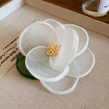 1个清新蝴蝶蕾丝花朵发夹 - 彩色 - 查看 8